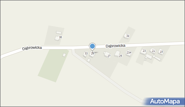 Daniec, Dąbrowicka, 29, mapa Daniec