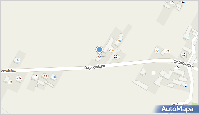 Daniec, Dąbrowicka, 30, mapa Daniec