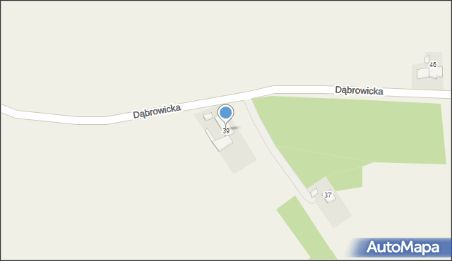 Daniec, Dąbrowicka, 39, mapa Daniec