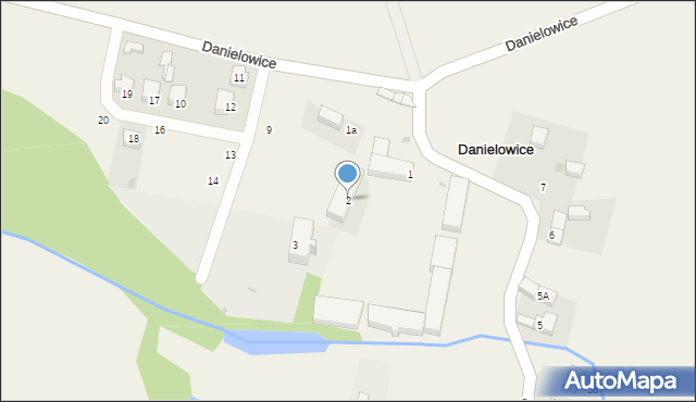 Danielowice, Danielowice, 2, mapa Danielowice