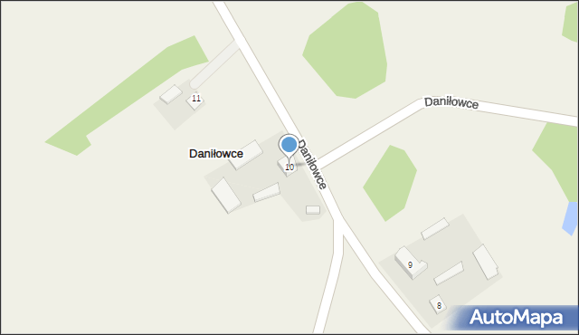Daniłowce, Daniłowce, 10, mapa Daniłowce