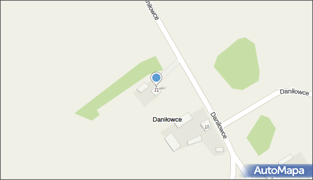 Daniłowce, Daniłowce, 11, mapa Daniłowce