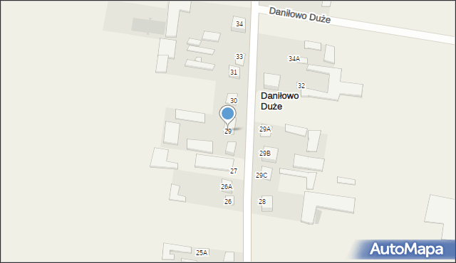 Daniłowo Duże, Daniłowo Duże, 29, mapa Daniłowo Duże