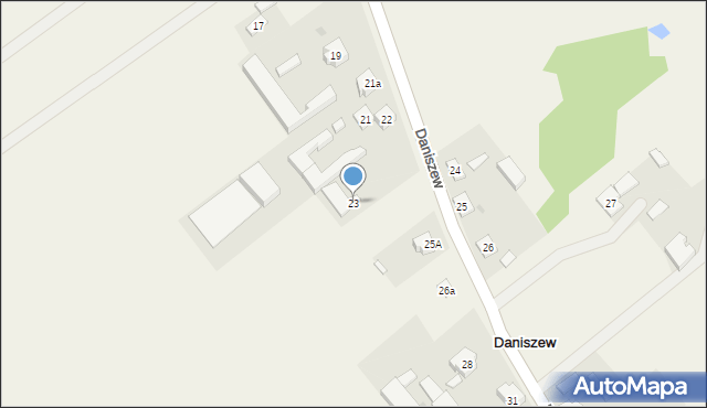 Daniszew, Daniszew, 23, mapa Daniszew