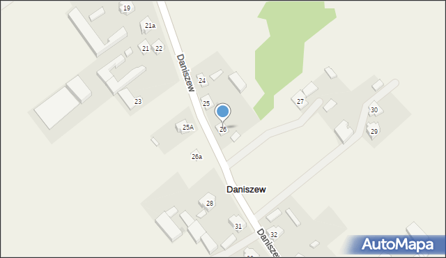 Daniszew, Daniszew, 26, mapa Daniszew