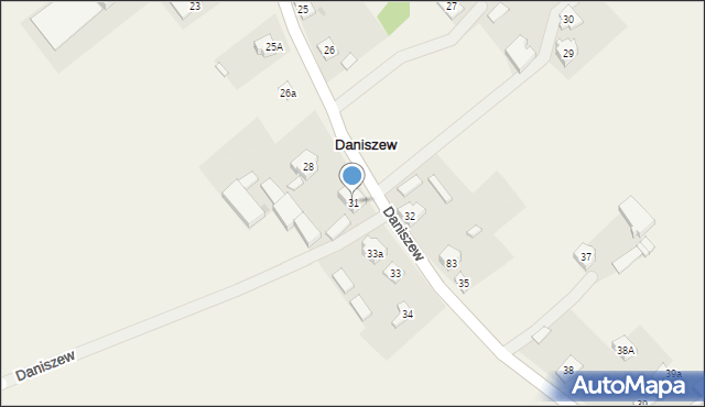 Daniszew, Daniszew, 31, mapa Daniszew