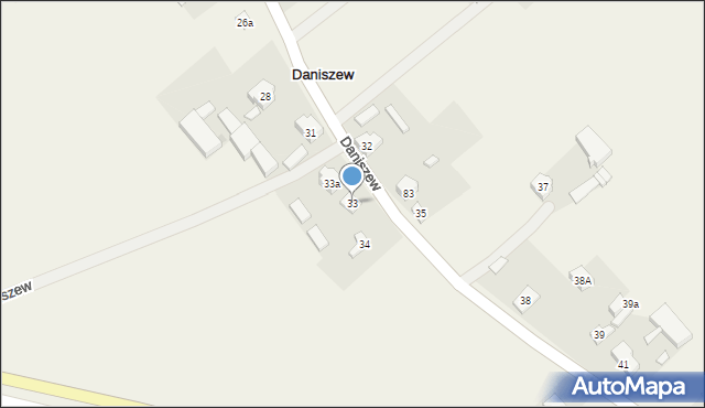 Daniszew, Daniszew, 33, mapa Daniszew