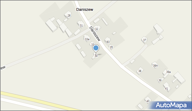 Daniszew, Daniszew, 34, mapa Daniszew