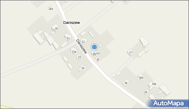 Daniszew, Daniszew, 83, mapa Daniszew