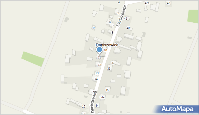 Daniszewice, Daniszewice, 11, mapa Daniszewice