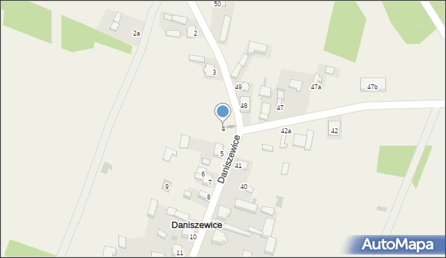 Daniszewice, Daniszewice, 4, mapa Daniszewice