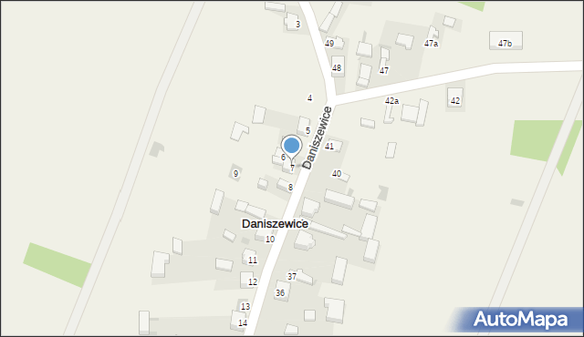 Daniszewice, Daniszewice, 7, mapa Daniszewice