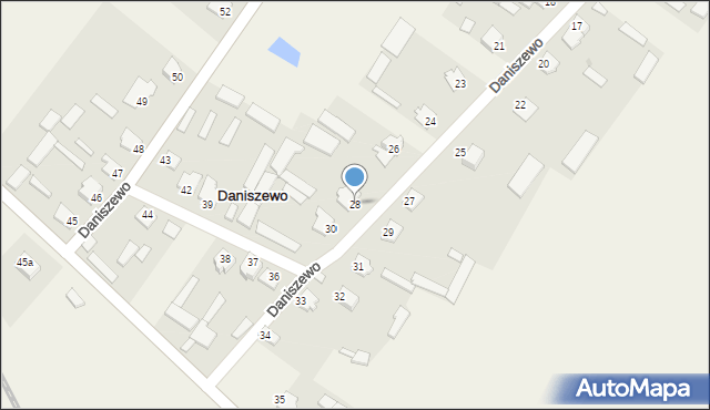 Daniszewo, Daniszewo, 28, mapa Daniszewo