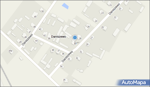 Daniszewo, Daniszewo, 30, mapa Daniszewo