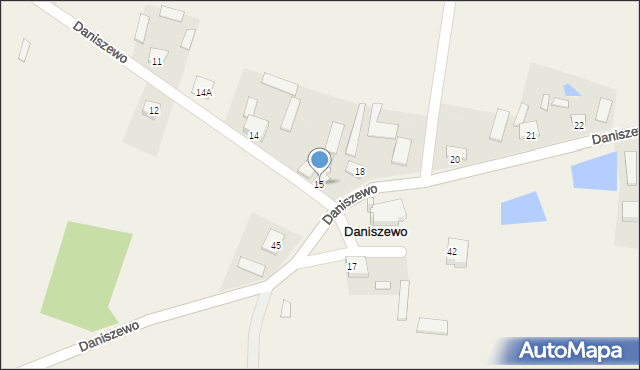 Daniszewo, Daniszewo, 15, mapa Daniszewo