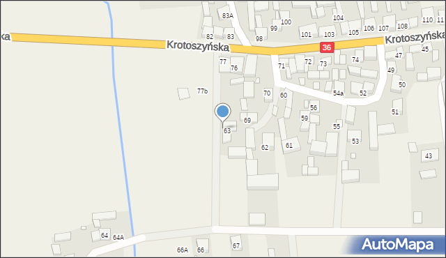 Daniszyn, Daniszyn, 63a, mapa Daniszyn