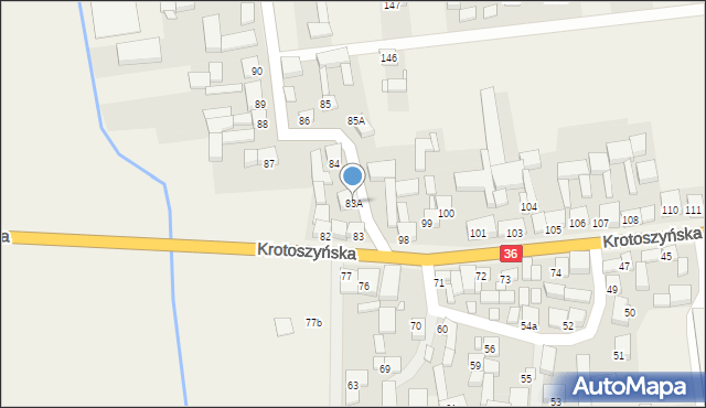 Daniszyn, Daniszyn, 83A, mapa Daniszyn