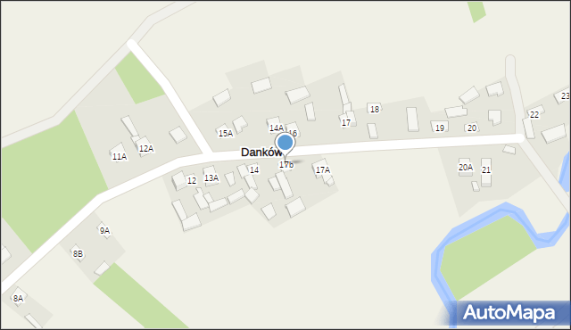 Danków, Danków, 17b, mapa Danków