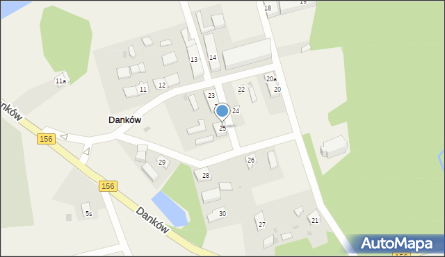 Danków, Danków, 25, mapa Danków