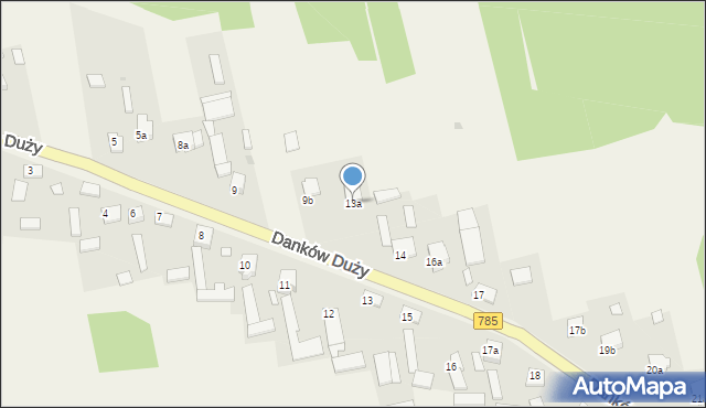 Danków Duży, Danków Duży, 13a, mapa Danków Duży