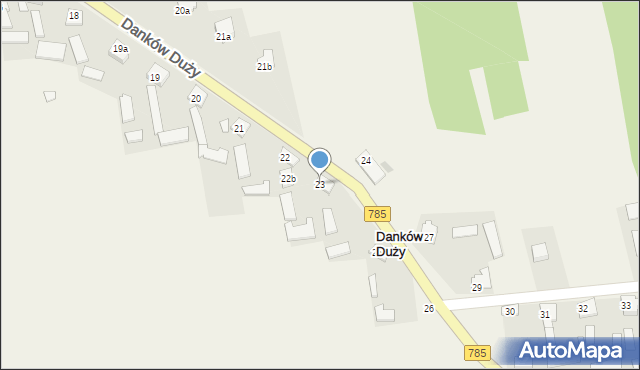 Danków Duży, Danków Duży, 23, mapa Danków Duży