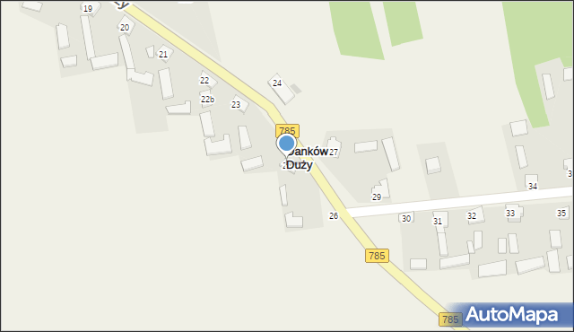 Danków Duży, Danków Duży, 25, mapa Danków Duży