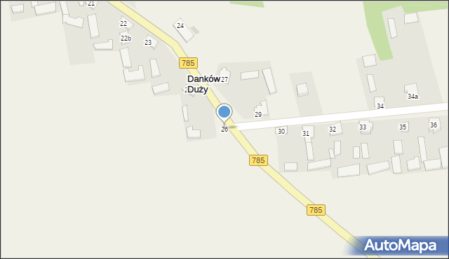 Danków Duży, Danków Duży, 26, mapa Danków Duży