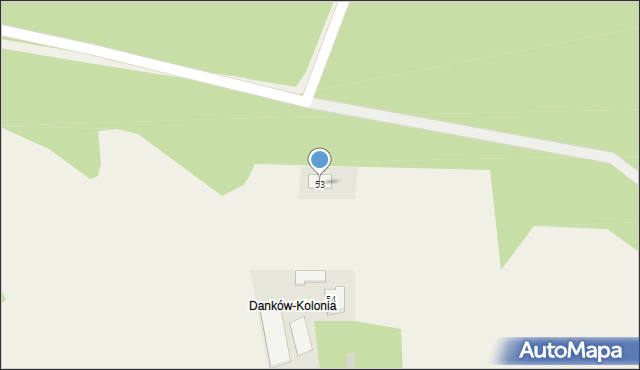 Danków Duży, Danków Duży, 53, mapa Danków Duży