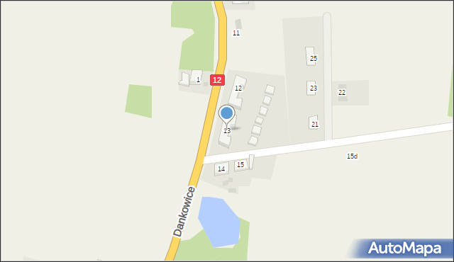 Dankowice, Dankowice, 13, mapa Dankowice