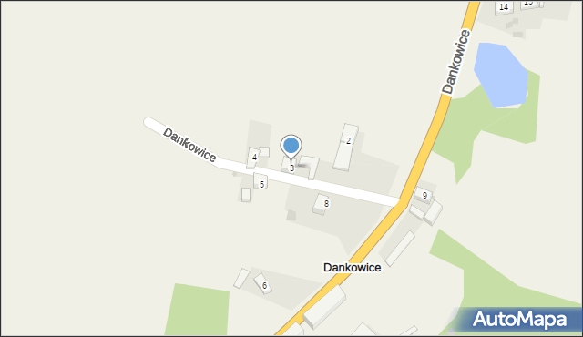 Dankowice, Dankowice, 3, mapa Dankowice