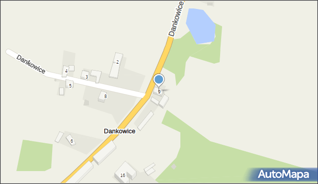 Dankowice, Dankowice, 9, mapa Dankowice