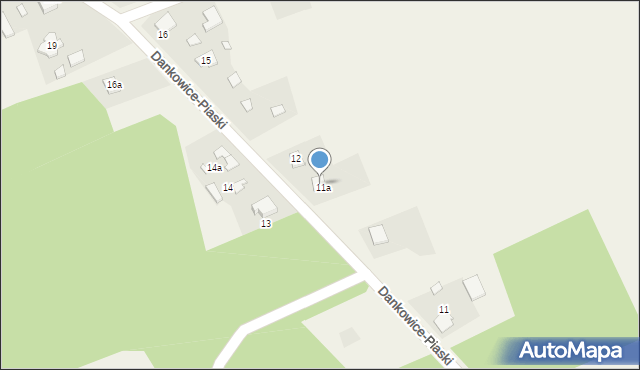 Dankowice-Piaski, Dankowice-Piaski, 13a, mapa Dankowice-Piaski
