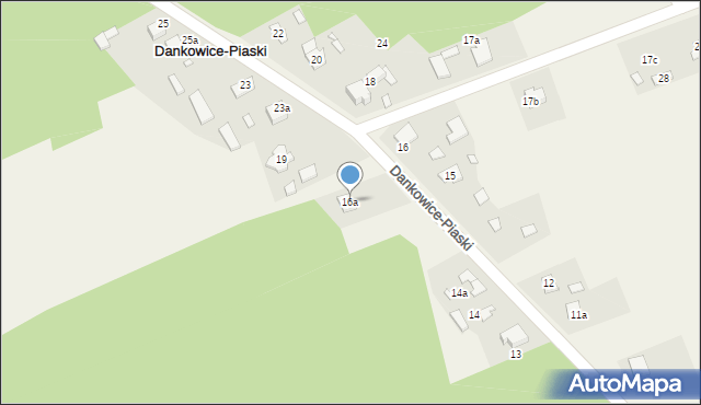 Dankowice-Piaski, Dankowice-Piaski, 16a, mapa Dankowice-Piaski