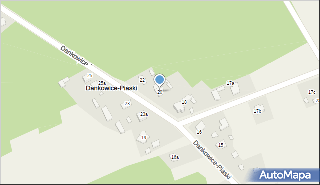 Dankowice-Piaski, Dankowice-Piaski, 20, mapa Dankowice-Piaski