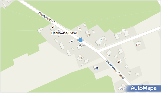 Dankowice-Piaski, Dankowice-Piaski, 23a, mapa Dankowice-Piaski