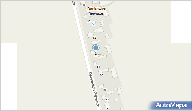 Dankowice Pierwsze, Dankowice Pierwsze, 53, mapa Dankowice Pierwsze