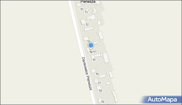 Dankowice Pierwsze, Dankowice Pierwsze, 54, mapa Dankowice Pierwsze