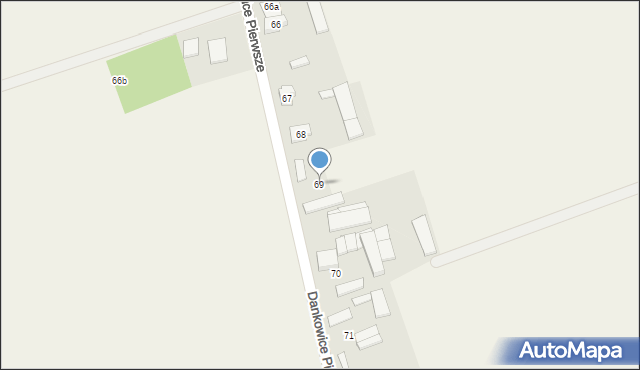 Dankowice Pierwsze, Dankowice Pierwsze, 69, mapa Dankowice Pierwsze