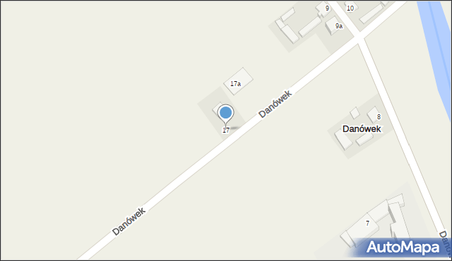 Danówek, Danówek, 17, mapa Danówek