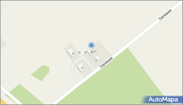 Danówek, Danówek, 26, mapa Danówek