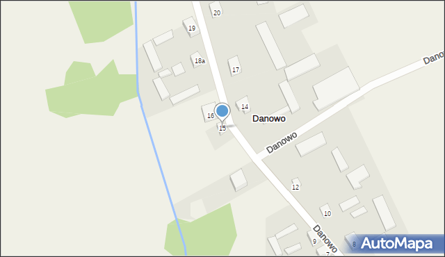 Danowo, Danowo, 15, mapa Danowo