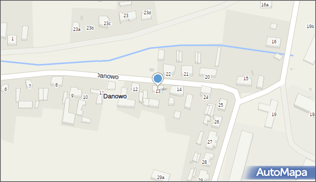 Danowo, Danowo, 13, mapa Danowo