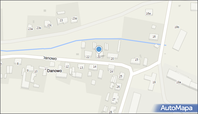 Danowo, Danowo, 21, mapa Danowo