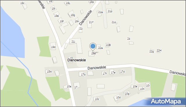 Danowskie, Danowskie, 19a, mapa Danowskie