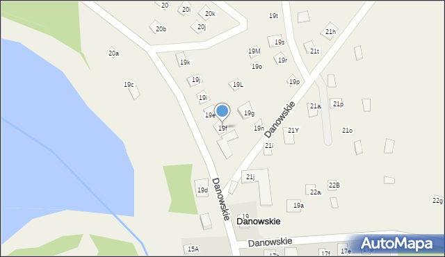 Danowskie, Danowskie, 19f, mapa Danowskie