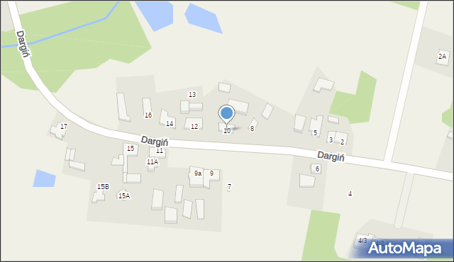 Dargiń, Dargiń, 10, mapa Dargiń