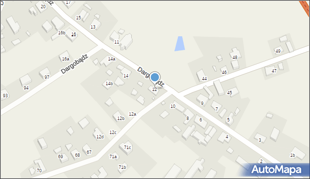 Dargobądz, Dargobądz, 12, mapa Dargobądz