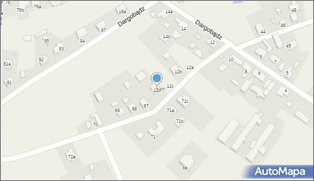 Dargobądz, Dargobądz, 12d, mapa Dargobądz