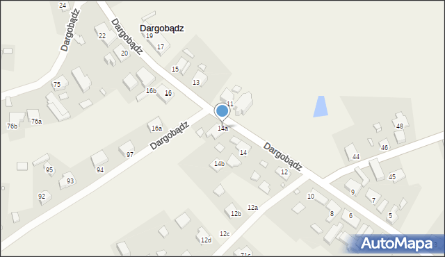 Dargobądz, Dargobądz, 14a, mapa Dargobądz