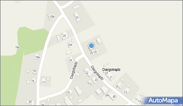 Dargobądz, Dargobądz, 21, mapa Dargobądz